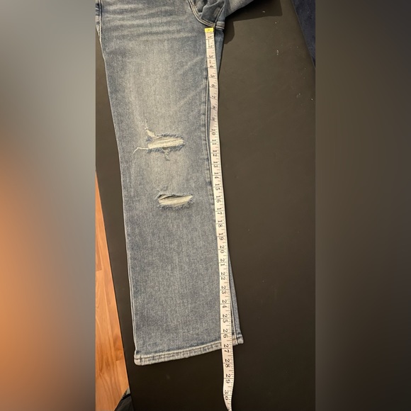 NWT Good American Good Legs Straight High Rise Distressed Jeans Blue Size 8 - Picture 6 of 13